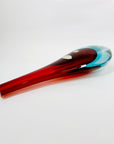 RED BLUE MURANO BOTTLE VASE