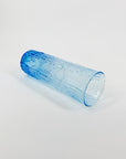 Rare MCM blue Ravenhead bark glass posy vasep