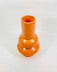 Rare 1980s Memphis style Bel Mondo orange porcelain vase