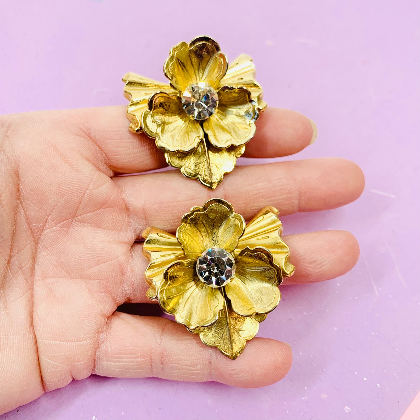 LAYERED FLOWER EARRINGS