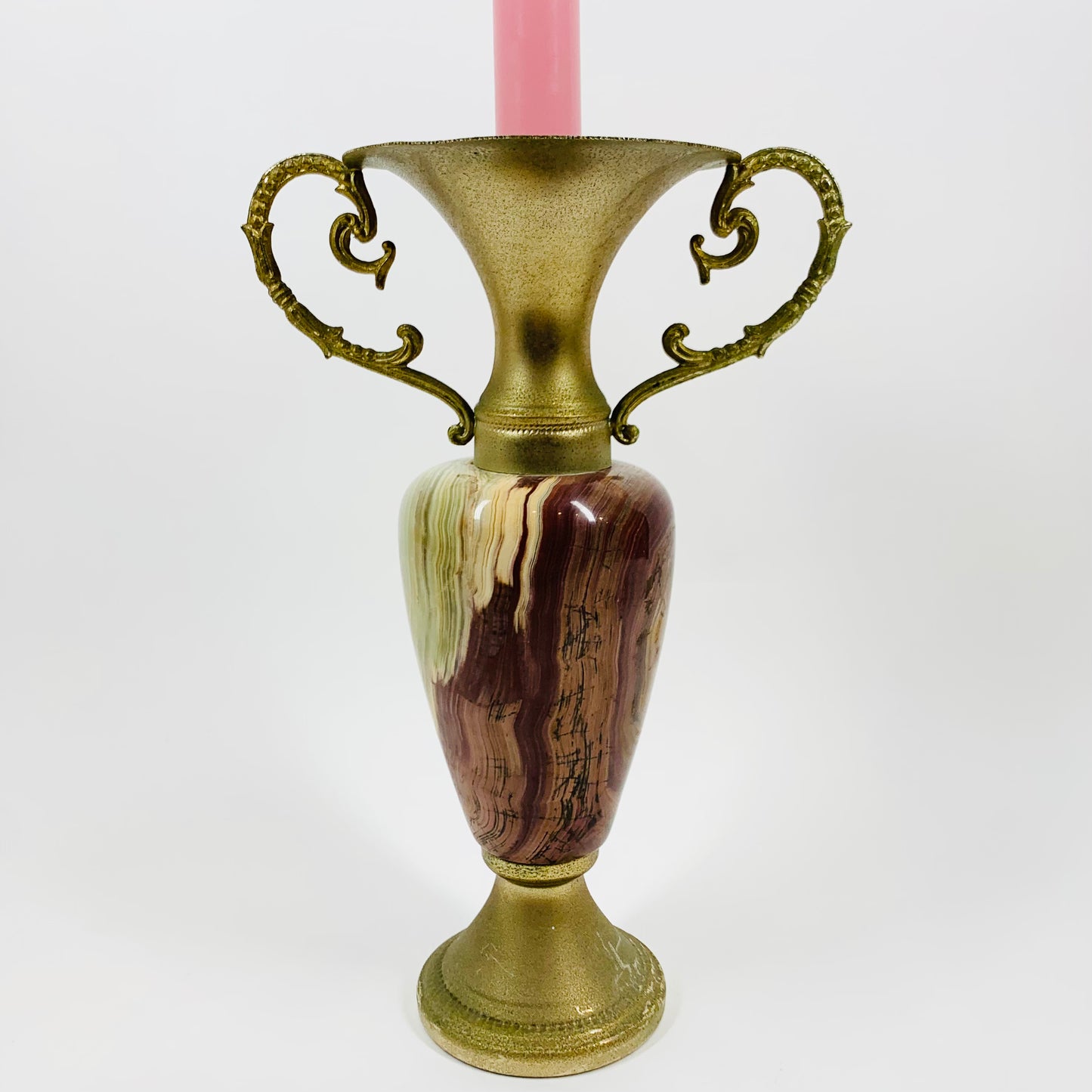 Antique onyx amphora candle holder/oil burner