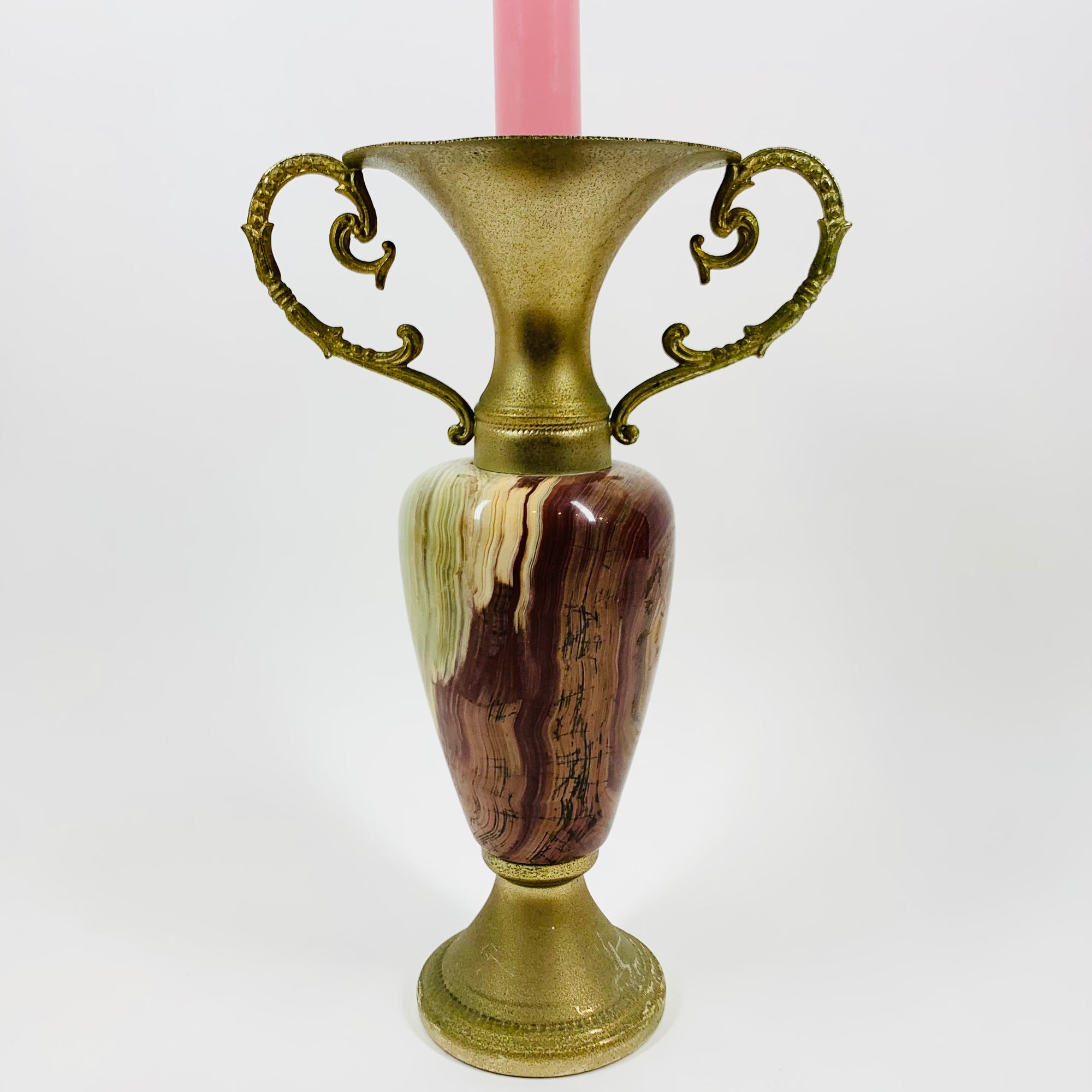 Antique onyx amphora candle holder/oil burner