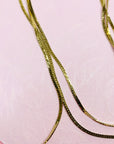 Rare 1960s Barcs triple plated gold triple strands opera necklace