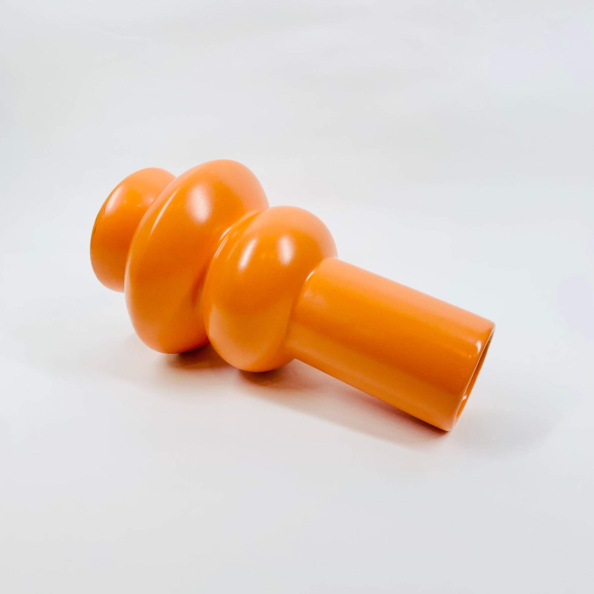 Rare 1980s Memphis style Bel Mondo orange porcelain vase