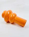 Rare 1980s Memphis style Bel Mondo orange porcelain vase