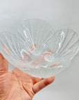 1980s JAPANESE HOYA SMALL GLASS SHELL BOWL