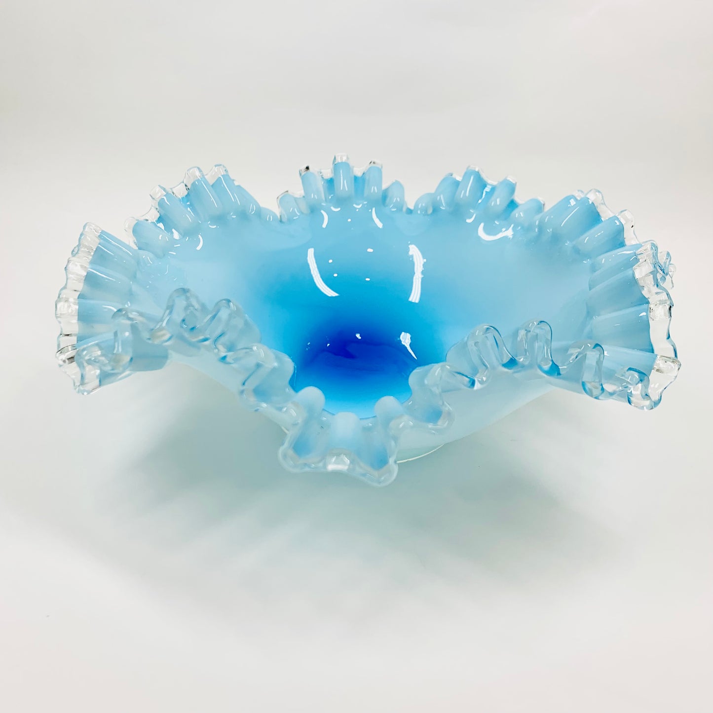 BLUE RUFFLE BOWL