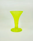 ANTIQUE URANIUM GLASS FOOTED VASE