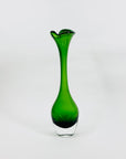 1960s SWEDEISH ASEDA GREEN SOMMERSO TRUMPET VASE