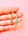 1960s Italian grey enamel drop earrings