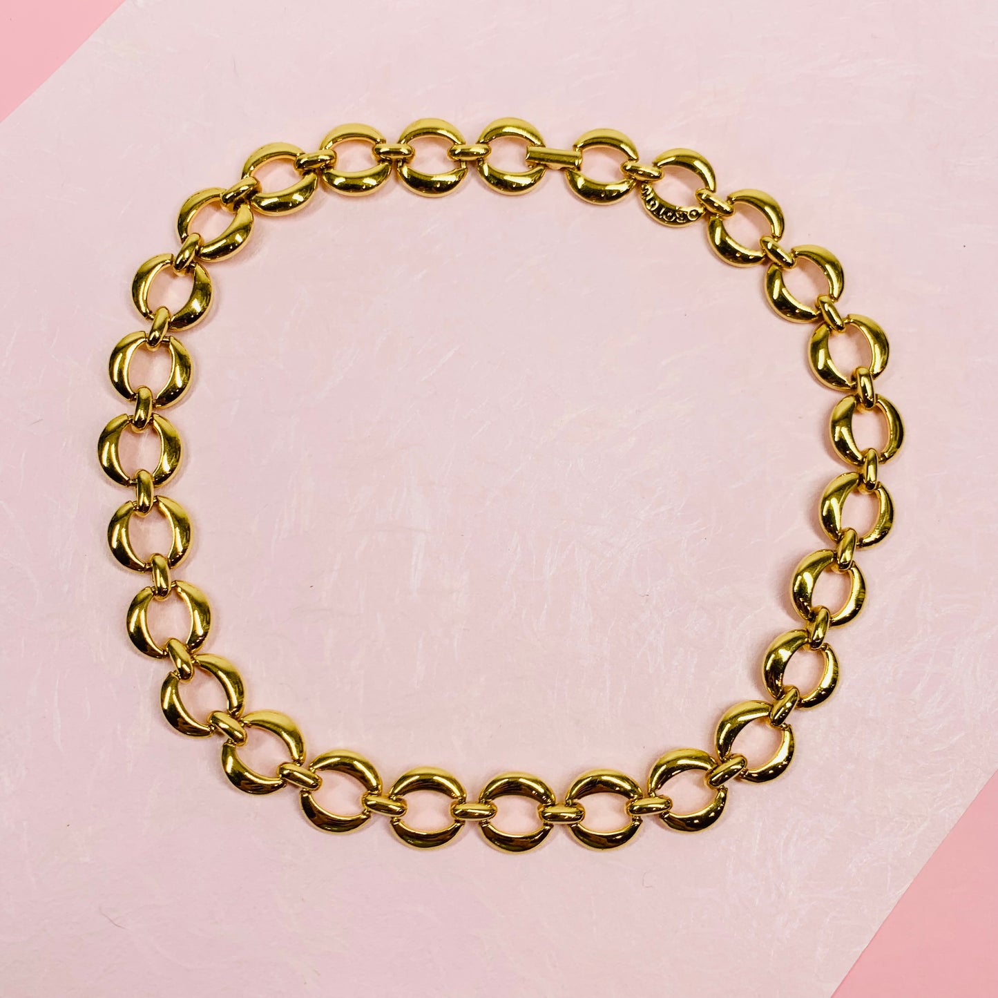 Vintage Oroton chunky O links necklace