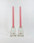 MCM paperweight glass candle holder