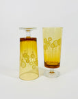 70s JAPANESE FOOTED HIGHBALL GLASSES