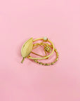 1960s costume flower pearl brooch
