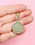 Coin pendant necklace