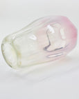 1980s Australian mouth blown ink pink art glass vase