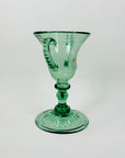 40s GREEN GLASS GOBLET