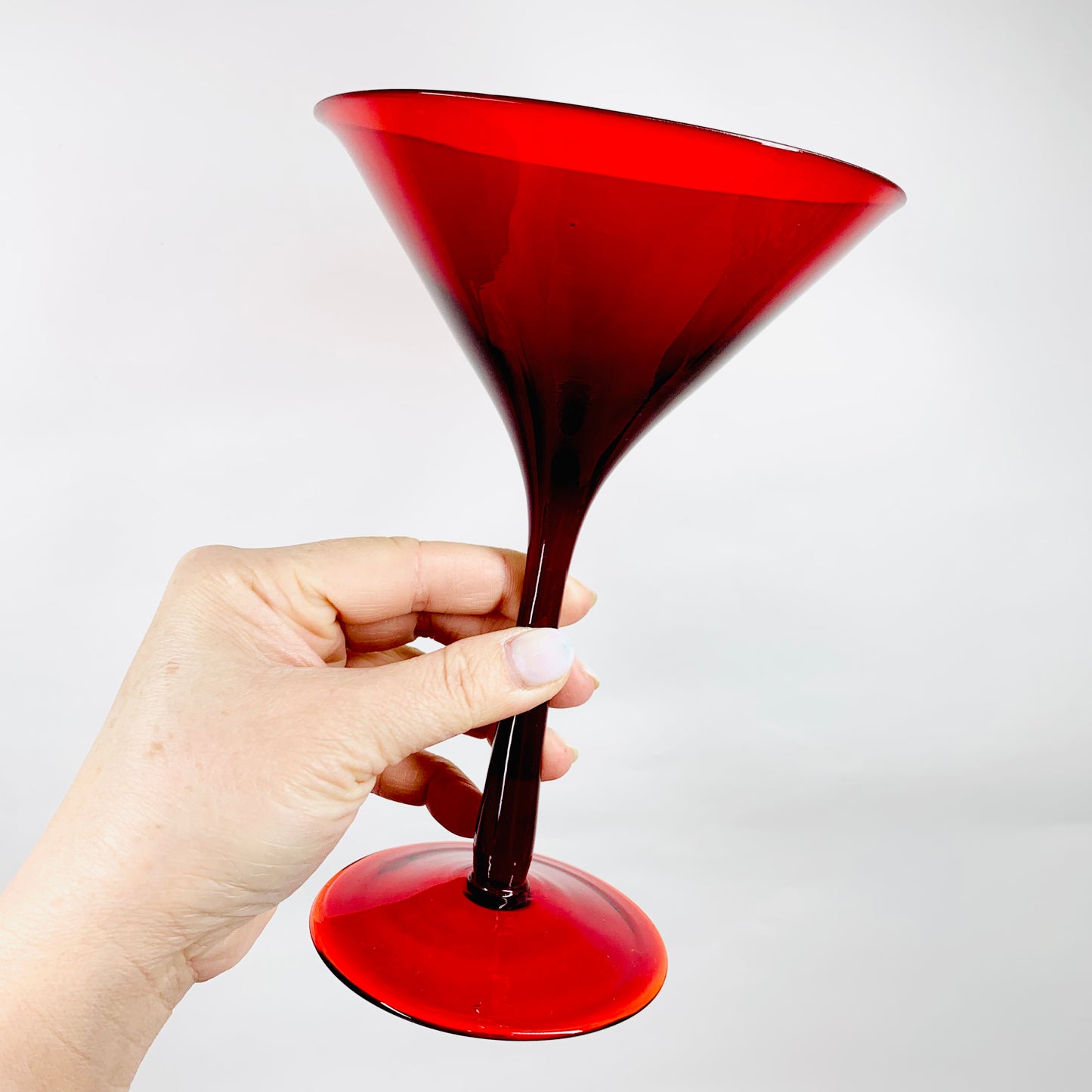 RED MARTINI GLASSES
