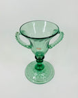 40s GREEN GLASS GOBLET