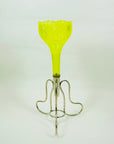 URANIUM GLASS TRUMPET VASE