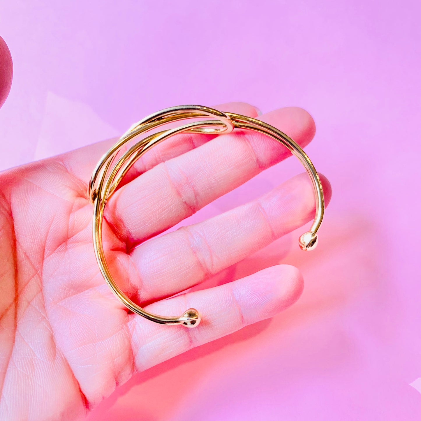 Vintage infinity brass nickel knot bangle cuff