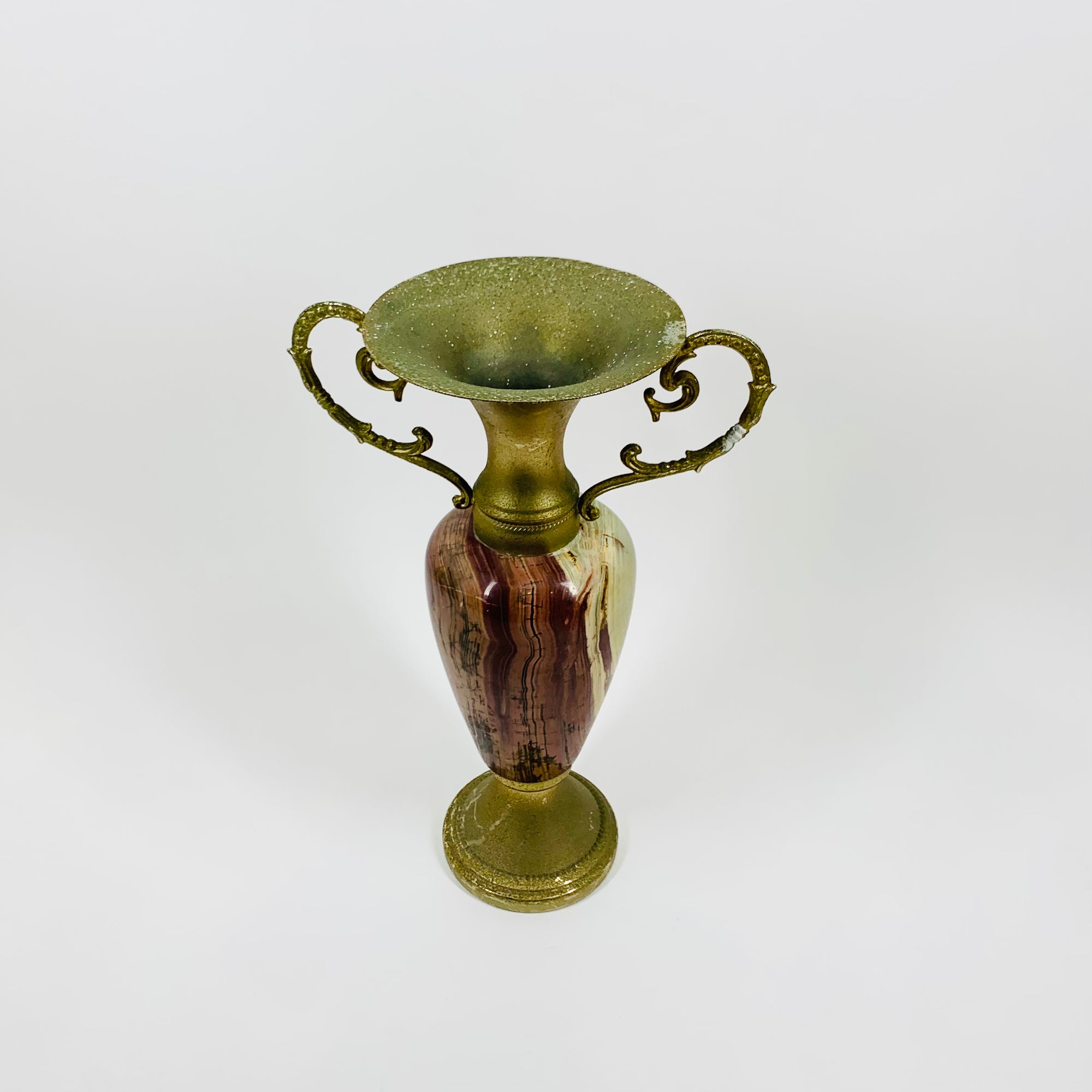 Antique onyx amphora candle holder/oil burner