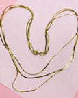 Rare 1960s Barcs triple plated gold triple strands opera necklace