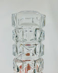 1960s J G Durand France Windsor Rubis clear glass vase