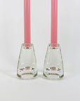 MCM paperweight glass candle holder