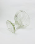 Antique pressed ribbed glass comport