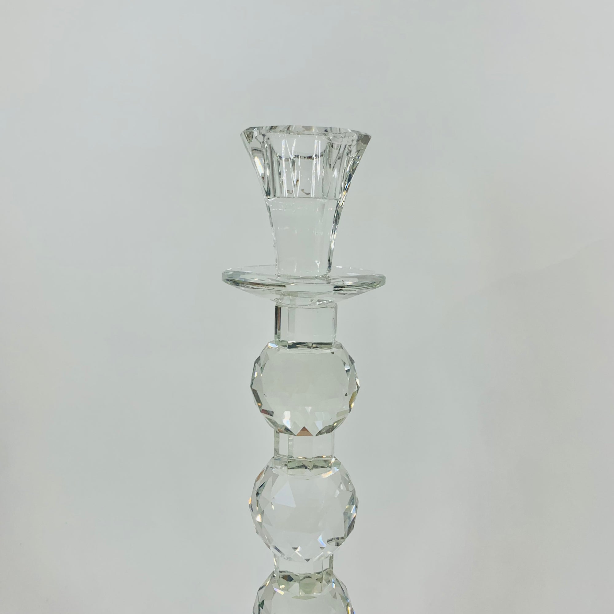 Vintage cut crystal candle holder