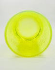 ETCHED URANIUM GLASS VASE