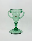 40s GREEN GLASS GOBLET