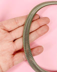 1960s modernist stainless steel mesh spring necklace