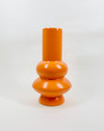 Rare 1980s Memphis style Bel Mondo orange porcelain vase