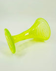 ANTIQUE URANIUM GLASS FOOTED VASE