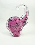 PINK ART GLASS ELEPHANT