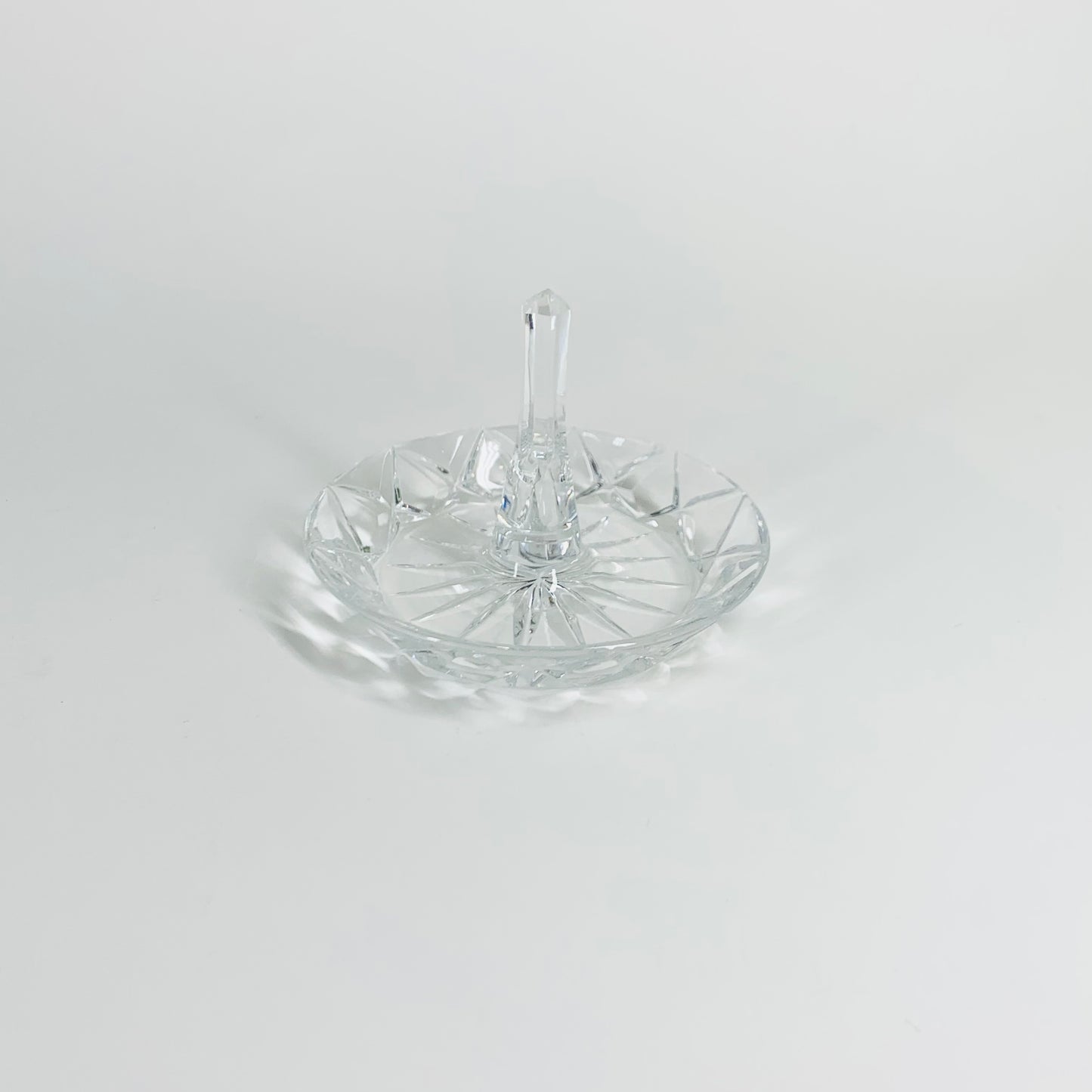 Antique dressing table crystal ring stacker