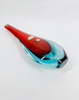 RED BLUE MURANO BOTTLE VASE