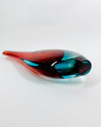 RED BLUE MURANO BOTTLE VASE