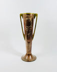 Antique Art Nouveau Beldray vase with floral motif