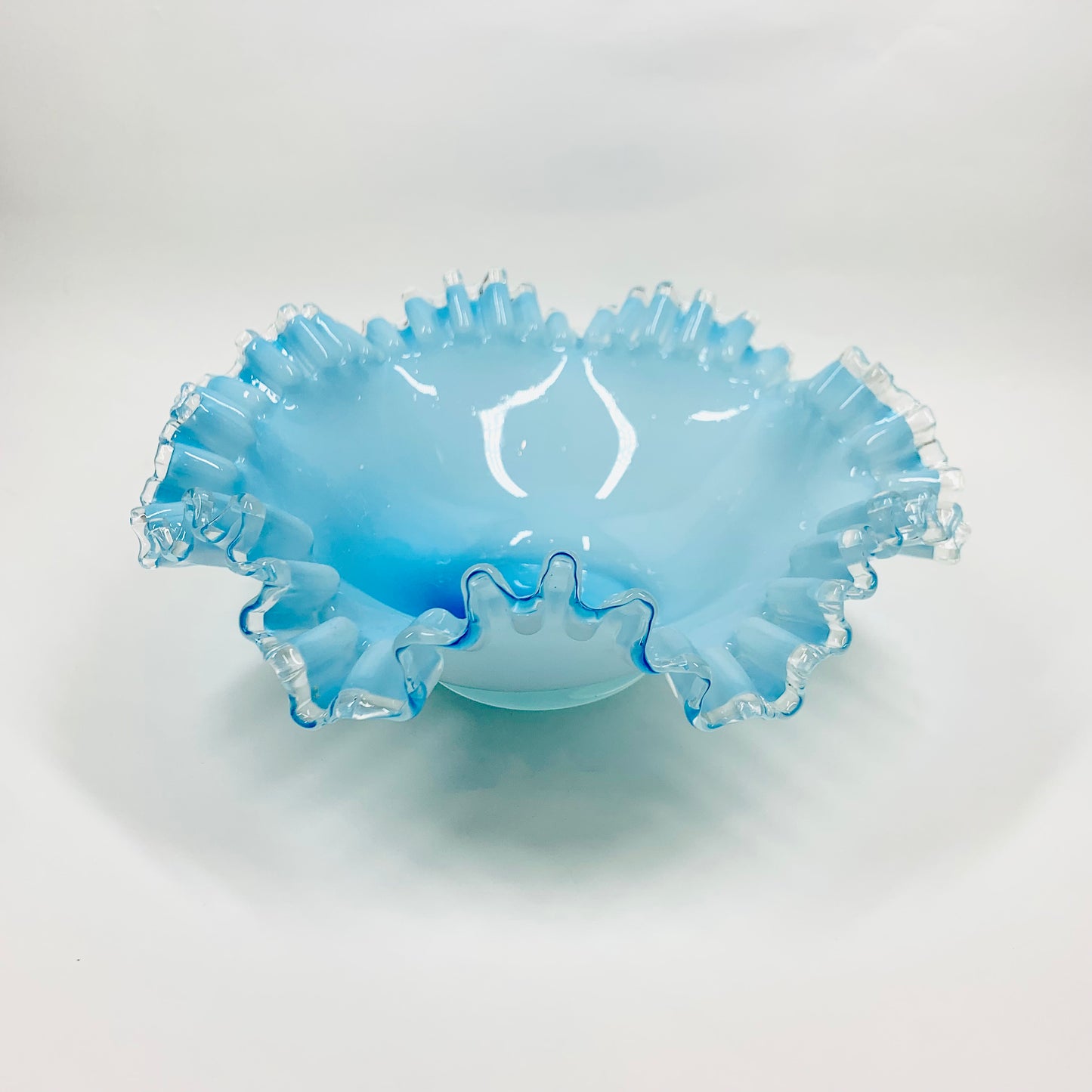 BLUE RUFFLE BOWL
