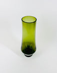 Rare Space Age Riihimaki green glass vase by Tamara Aladin