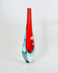 RED BLUE MURANO BOTTLE VASE