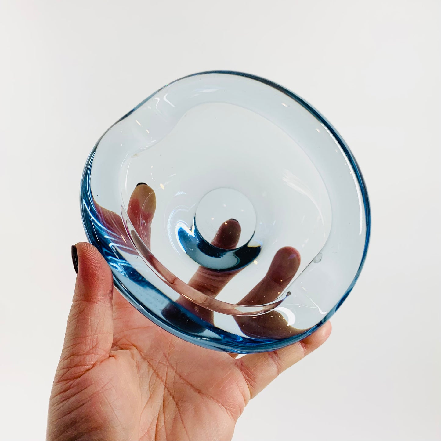 1960s signed Holmegaard glass ashtray