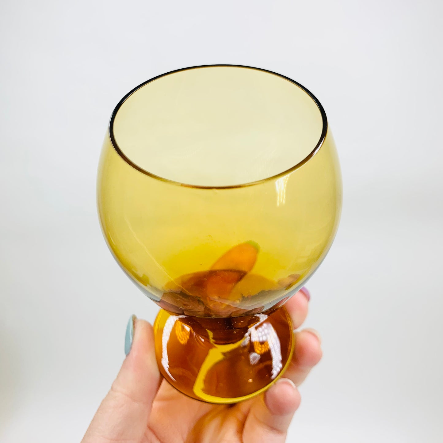 AMBER GLASS DECANTER SET