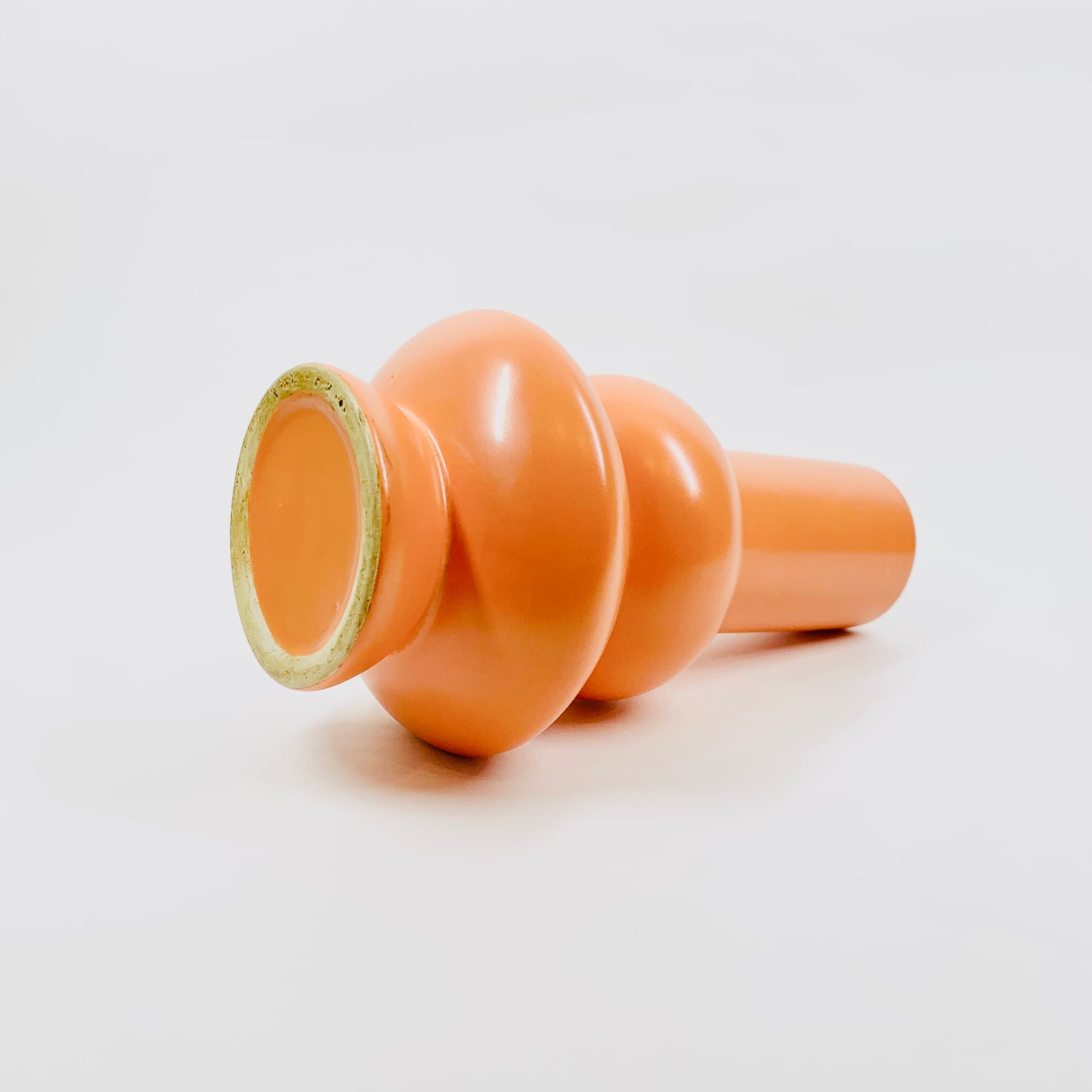 Rare 1980s Memphis style Bel Mondo orange porcelain vase