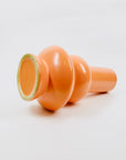 Rare 1980s Memphis style Bel Mondo orange porcelain vase