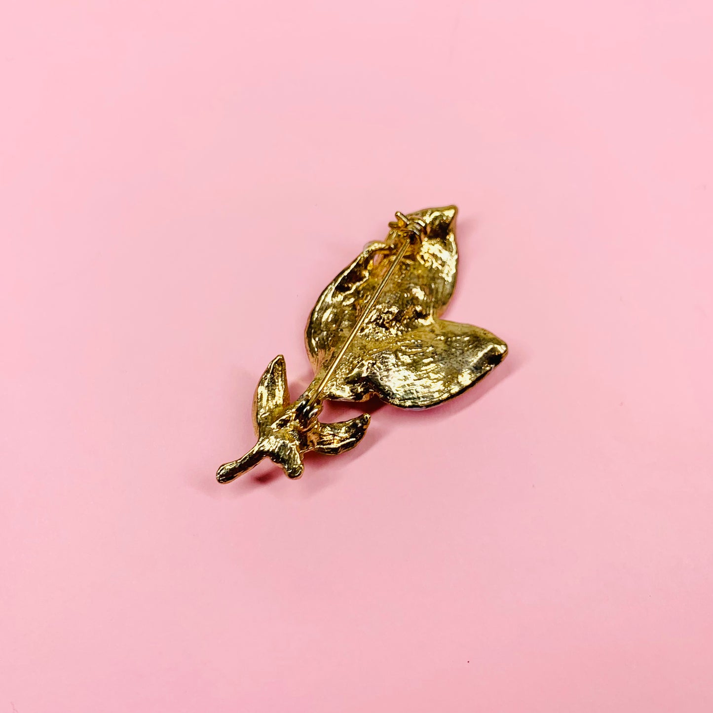 1940s multi colour enamel gold plated bouquet brooch