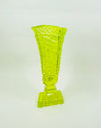 URANIUM GLASS FOOTED VASE